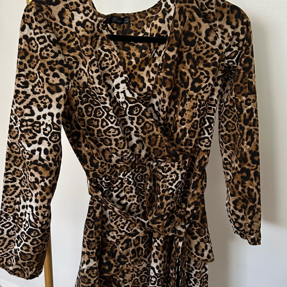 Leopard Print Wrap Dress